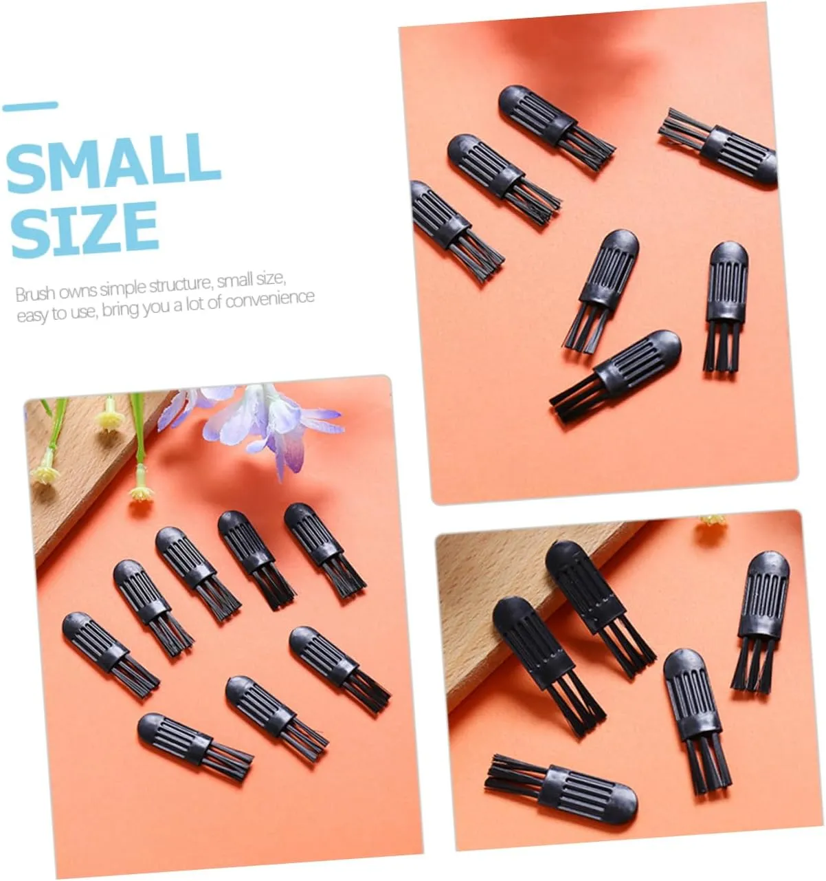Durable Nonslip Handle for Home and Salon Use 100pcs*4 4sets 100pcs perceptual subjective robust rejection snowflake Multipurpose Brush for Cleaning Razors Eyebrows and Hard to Reach Areas Lightweight 
