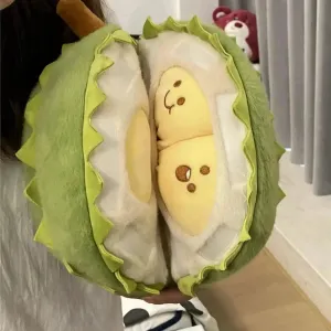 Durian Fruit Smiley Seeds Plushie (30 cm)