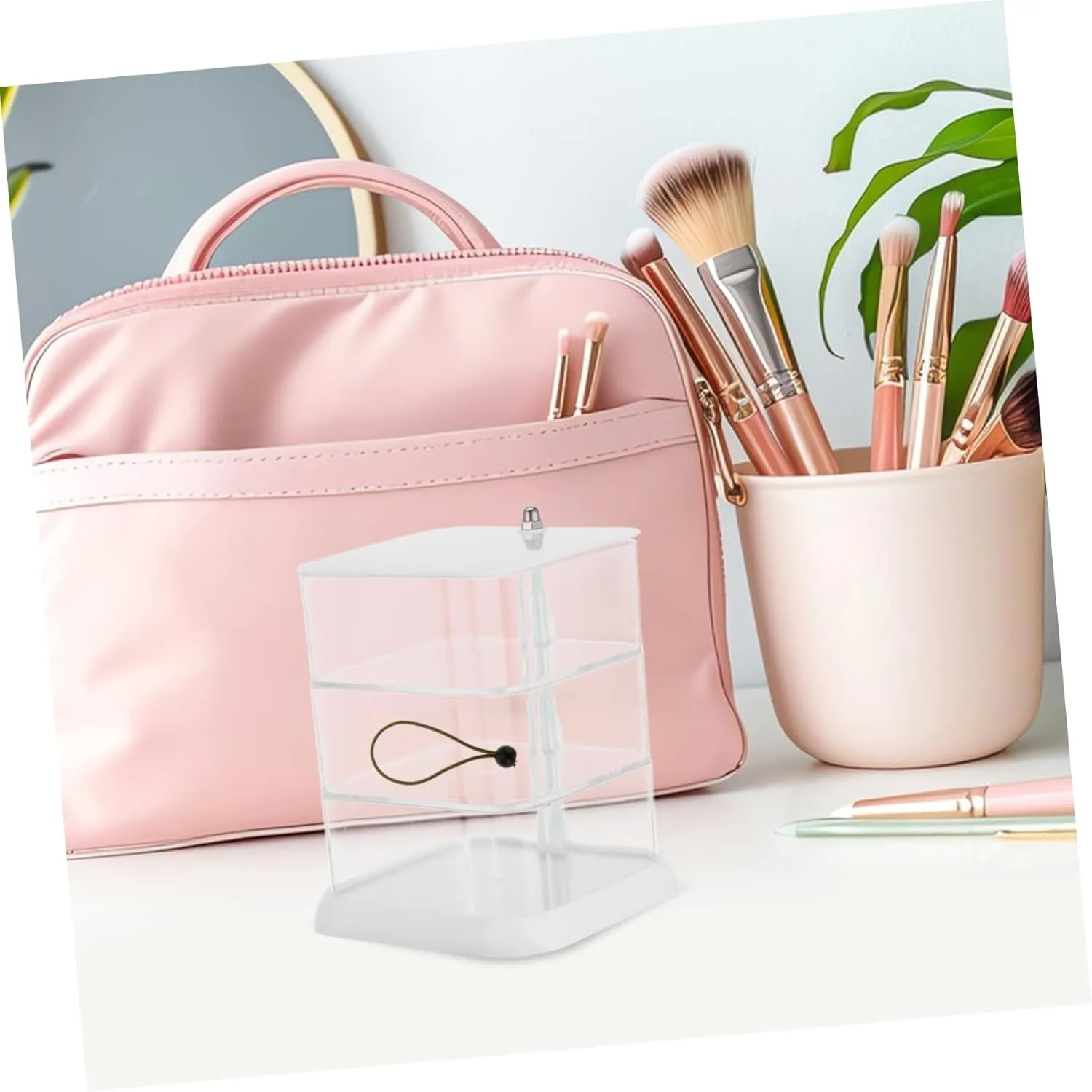 Earrings Necklace Rings Fashion Accessory Holder for devise buck Girls Space-Saving MAGICLULU Mini Jewelry Organizer Rotating Display Case Multi-Layered Storage Box for 