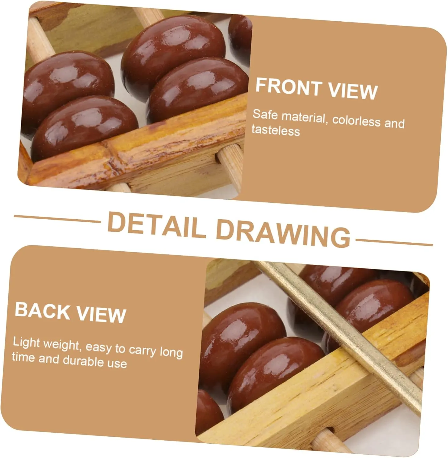 Education Portable and Craftsmanship for School and Office Use Design 1pc Solid Abacus for familiarity Column Mental Arithmetic Tool for 