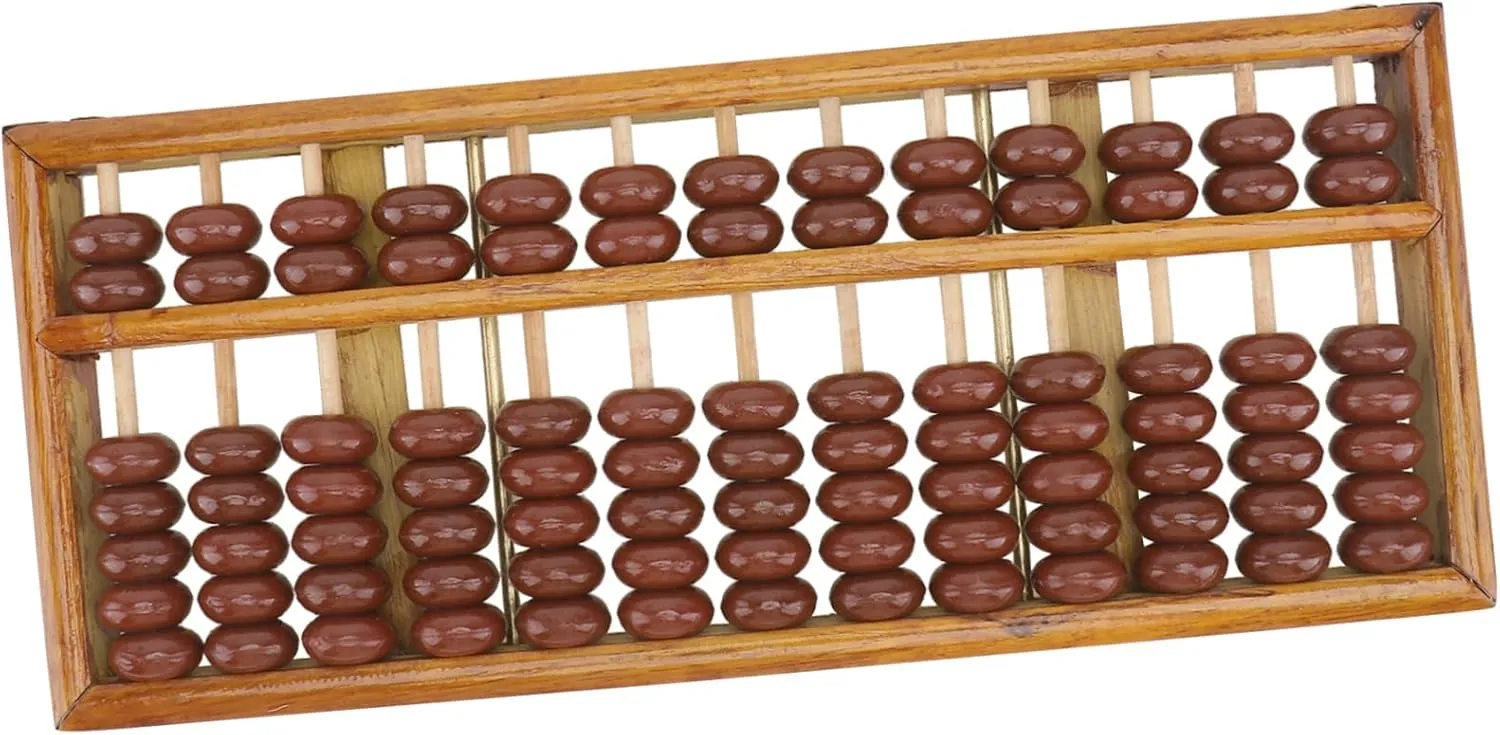 Education Portable and Craftsmanship for School and Office Use Design 1pc Solid Abacus for familiarity Column Mental Arithmetic Tool for 