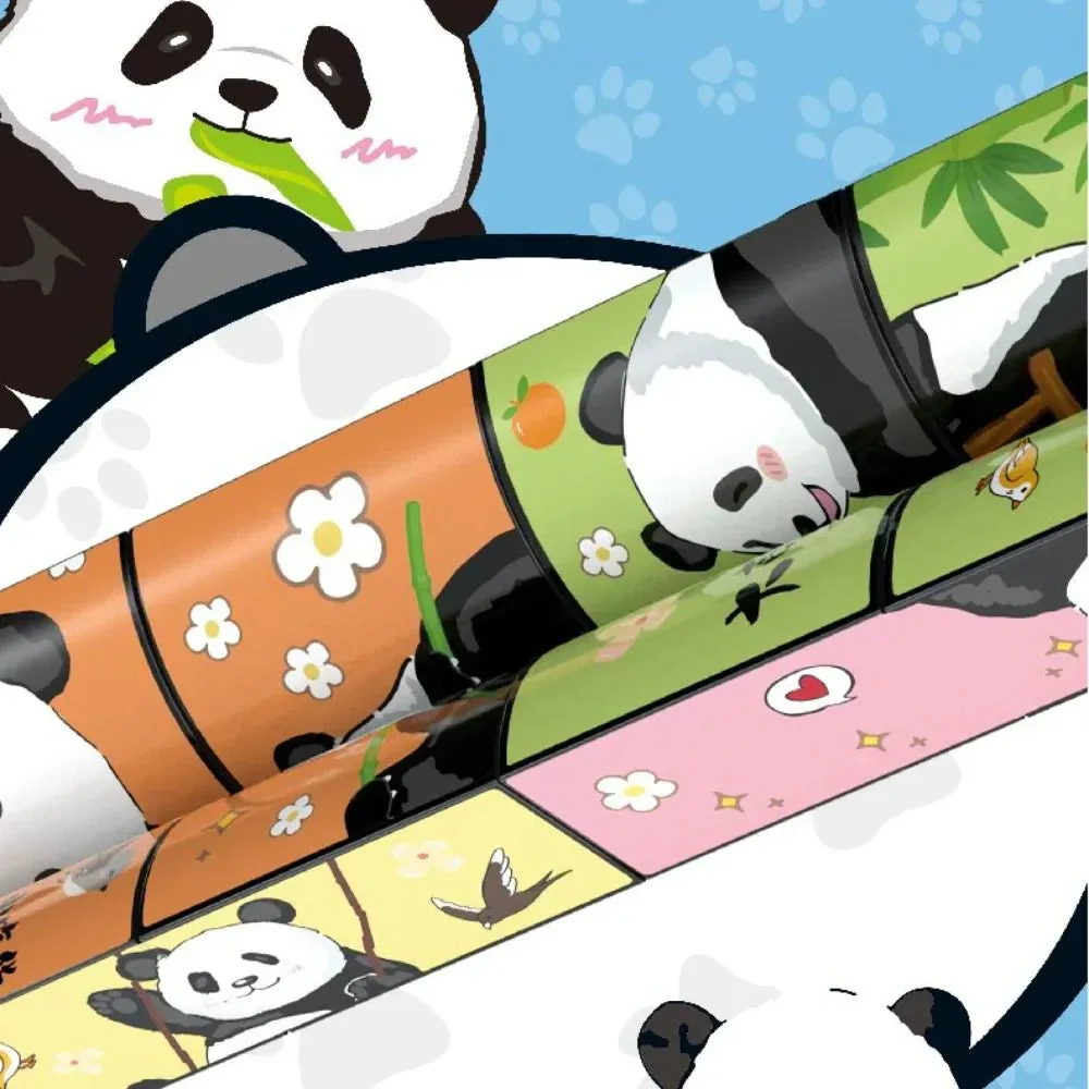 Educational Entertainment - Panda Puzzle Cubes With Animal Motifs For Children