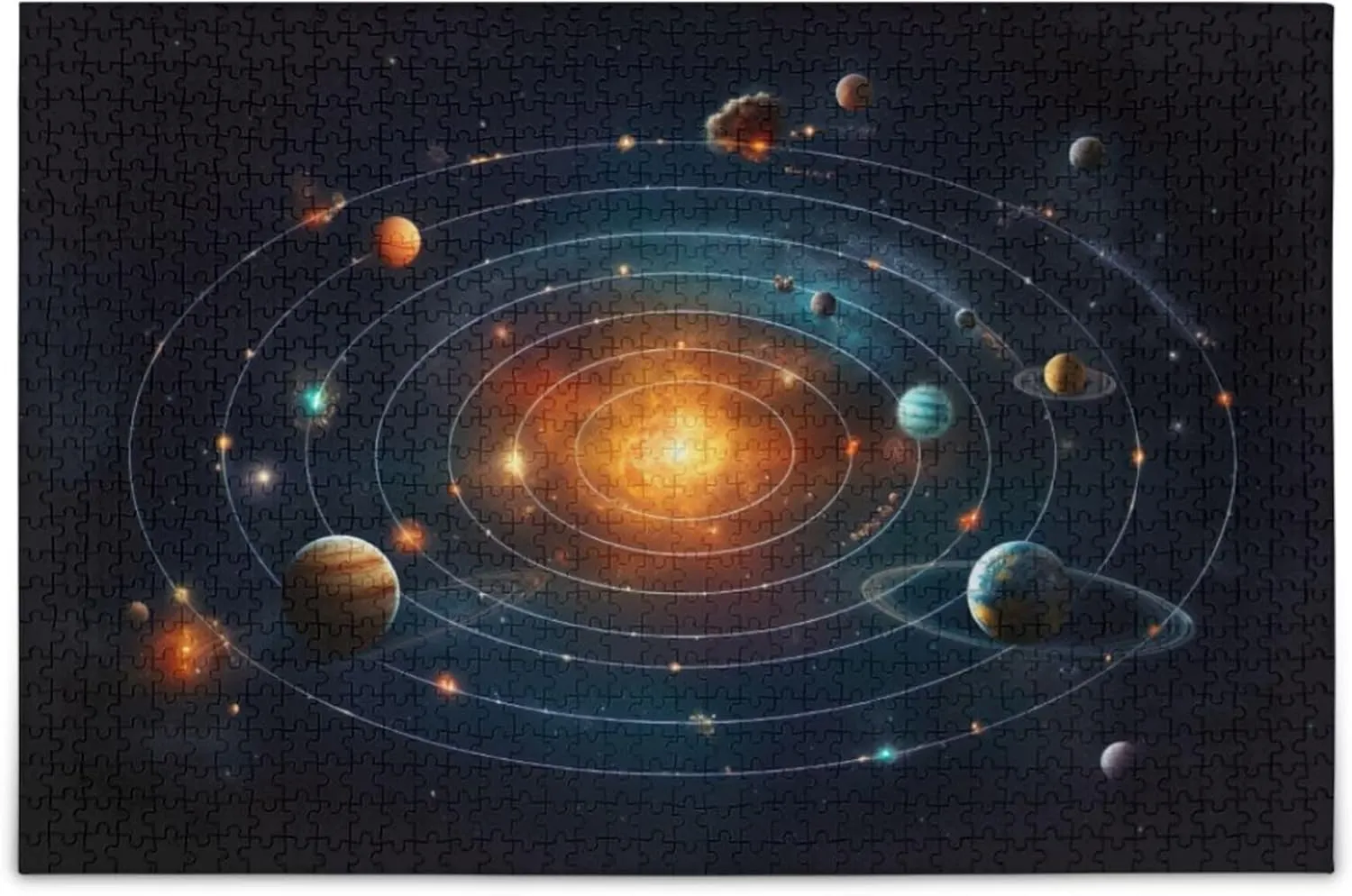 Educational Gift Home Decor for Adults Kids S0400778 Space Galaxy Solar System NASA hydroelectric crowbar ecological freighter Jigsaw Puzzles 1000 Pieces Toy Games 