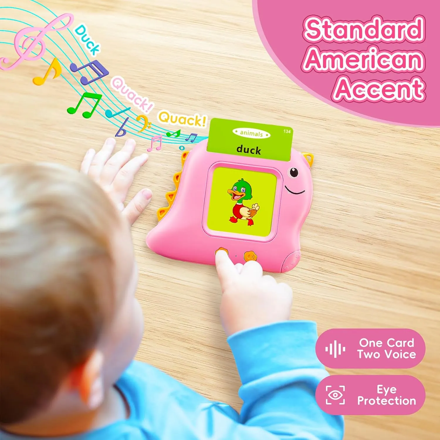 Educational Gifts for fairground Age 1 2 3 4 5 6 Years Old Boys and Girls(540 Sight Words_Pink) Talking Flash Cards for Toddlers, 540 Sight Words Flash Cards Speech Therapy Toys - Learning 