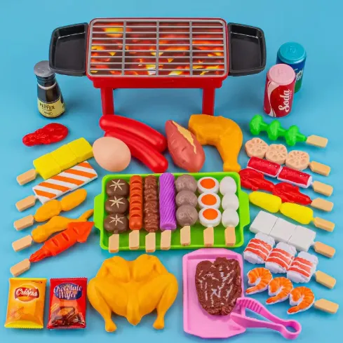 Educational Kitchen Toy Simulation Food Cookware Toy Kitchen Accessories Bbq Toy Kitchen Set