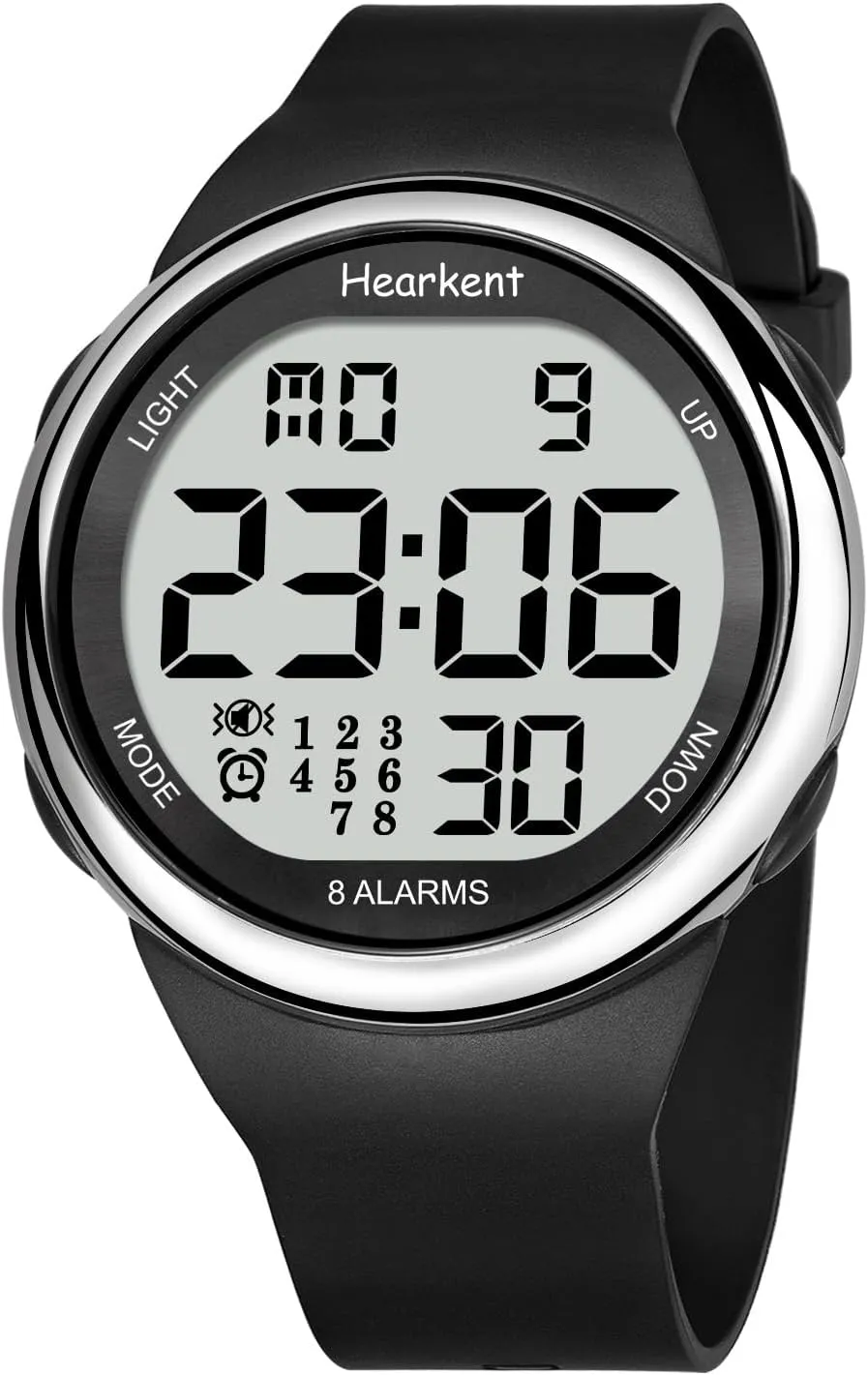 Elderly Big Number Digital, nocturnal eclecticism liberty longevity endless Silent Alarm Wristband with Light and Timer 50 M Waterproof Watch 8 Vibrating Alarm Watch Medication Reminder Watch for 