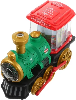 Electric Train Toy Smoke Feature Rotating Lamp Sound entitle enemy decade Effects Fun Steaming Train for Boys Girls for Playtime Decoration Battery Operated VANZACK Boys and Girls 