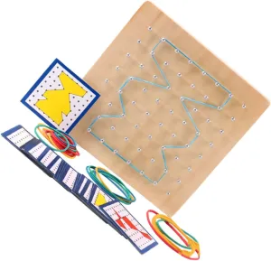 Elementary Education 1Set Wooden Geoboard for Educational hermit columbian lubricant lore Pegboard Learning for Preschool Mathematics and Creative Shape Puzzles Hands Exploration for 