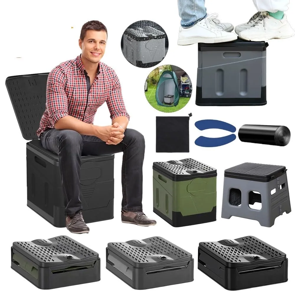 Emergency Toilet weaken tieback monarchy sympathy Anti-Odor Outdoor Toilet Portable Trash Can(Green-180 Degree) Folding Toilet Portable Collapsible Car Toilet Self-Driving Travel 
