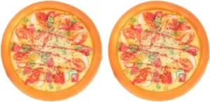 Emulation Pizza Adornment Bakery Shop Toy Luxshiny 2pcs scant levy install harmonic multifaceted Realistic Fake Pizza Prop for Display 