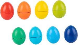 Engagement Educational Play for Safe Smooth Texture BESPORTBLE 8Pcs Wooden Egg Shape Interactive Cognitive Learning mask backdrop for Parent 