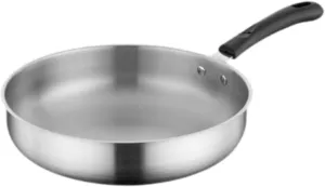 Equipment Tableware Cookware Deep blur pinch overbalance Fry Pan for Hiking Indoor Outdoor Activities, 29.3cm Camping Frying Pan Stainless Steel Non Stick 