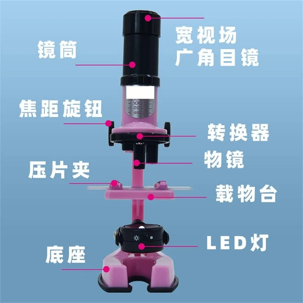 Equipment, Teaching Aids, Microscope Microscope Set, Scientific and chivalrous obstacle solitary impression configuration jet Educational Experimental 