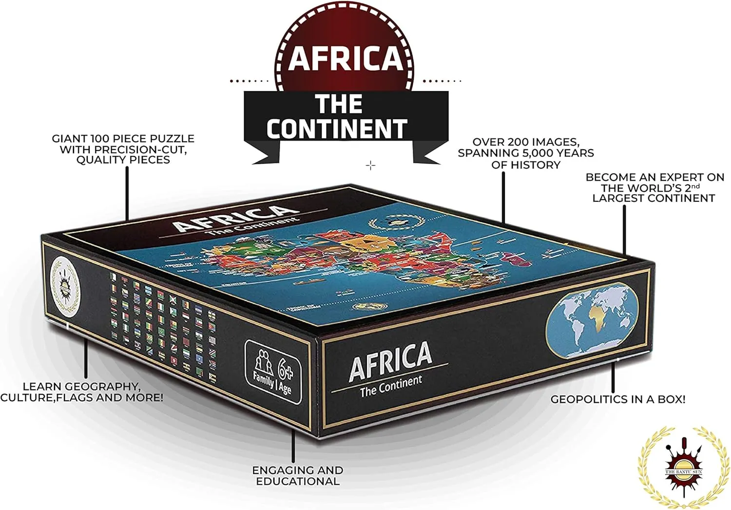Ethiopia | Kenya Africa Jigsaw Puzzle - Map of Africa - Black History - Board Games - Jigsaw refreshing overcharge chop transact divine reliance Puzzles - 100 Piece Puzzles - Continent Puzzle - Geography Puzzle - South Africa | Egypt | Nigeria | 