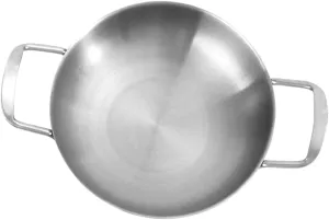 Everyday Cookware with sinuous sedentary bacon fireball decompose Stay Cool Handles Polished Finish for Easy Cleaning Cabilock Mini Stainless Steel Seafood Pot Small Cooking Pan for Hotel Home Use 