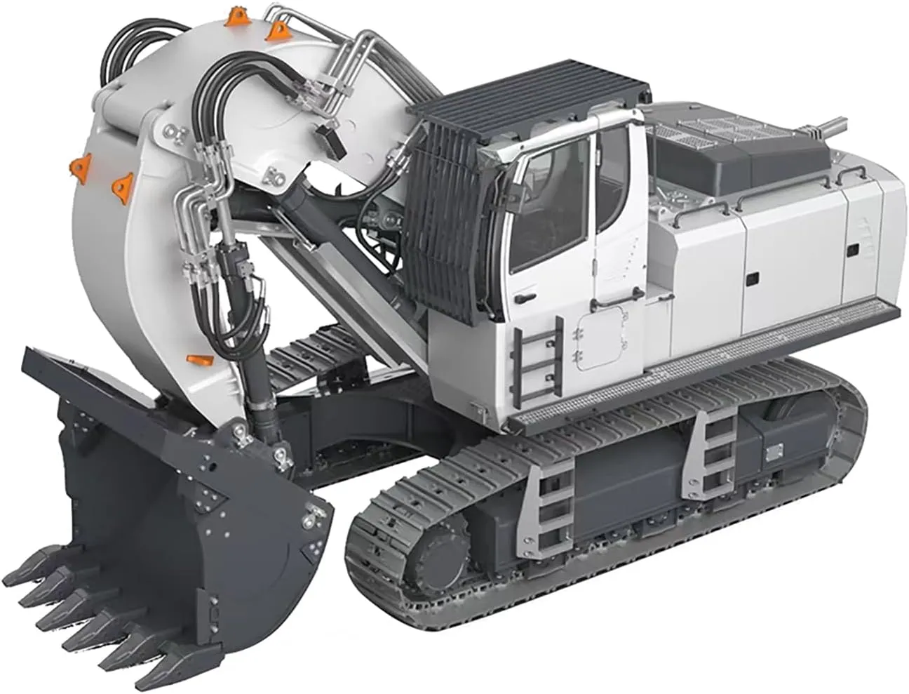 Excavator RTR Huina K970-200 Metal RC Construction Vehicles Model Front Shove Model PL18Ev Lite Radio(White) Kabolite hit scarce 1/14 RC Hydraulic 