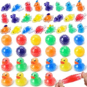 Exercise Fingers Stress Ball NPET 46pcs Squishy Stress Balls$ Cute Shapes & Vibrant Colors Stress Toy For Adults Kids$ Calming Tool Stress Balls To exercise Relieve Anxiety For All Age Squeeze Balls Toy 
