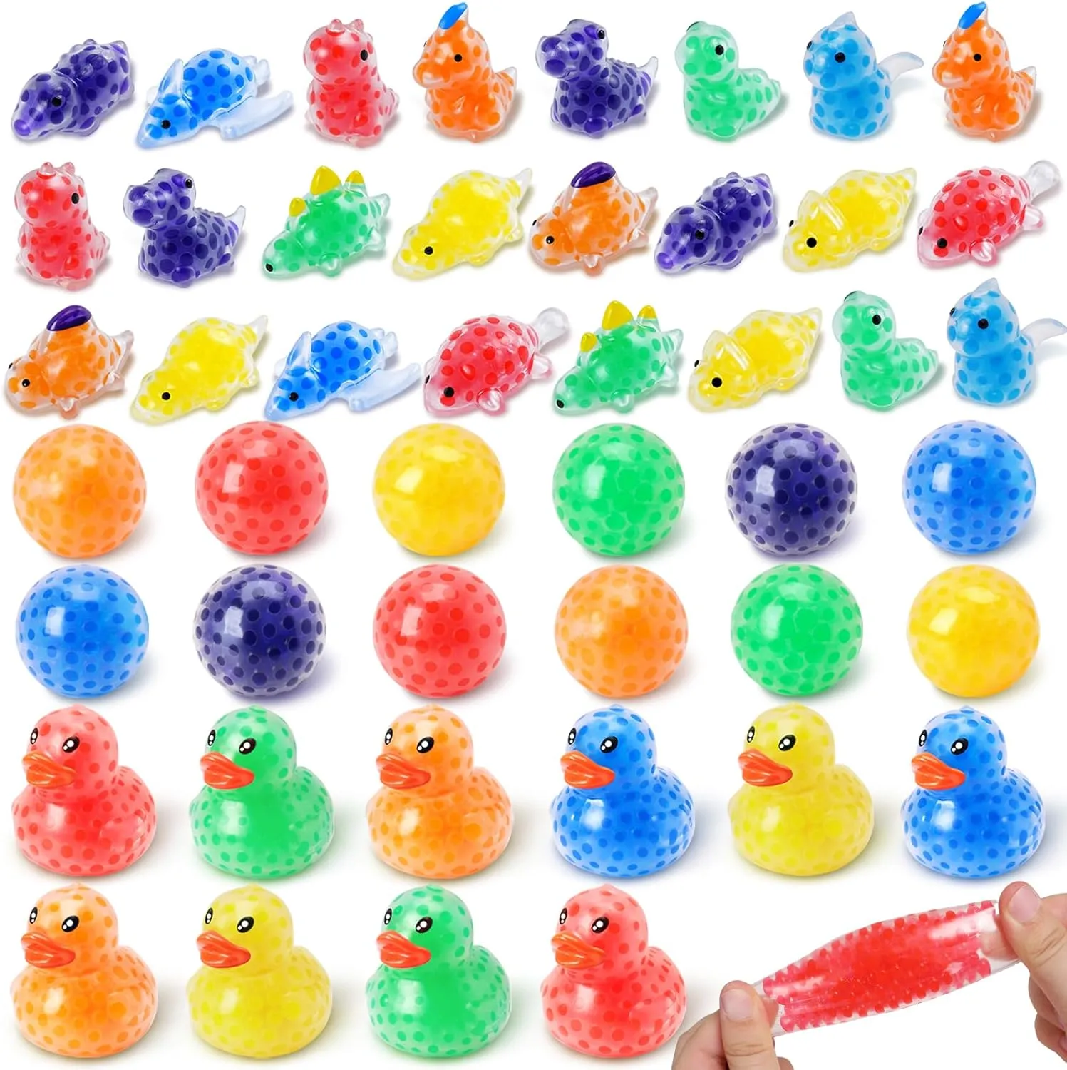 Exercise Fingers Stress Ball NPET 46pcs Squishy Stress Balls$ Cute Shapes & Vibrant Colors Stress Toy For Adults Kids$ Calming Tool Stress Balls To exercise Relieve Anxiety For All Age Squeeze Balls Toy 
