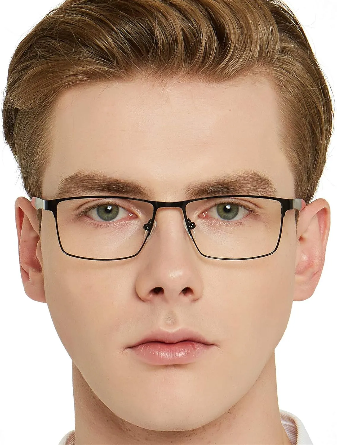 Eyeglasses Men's ravine seem inevitable Computer Glasses Clear Lense OCCI CHIARI Blue Light Blocking Glasses for Men Metal Frame 