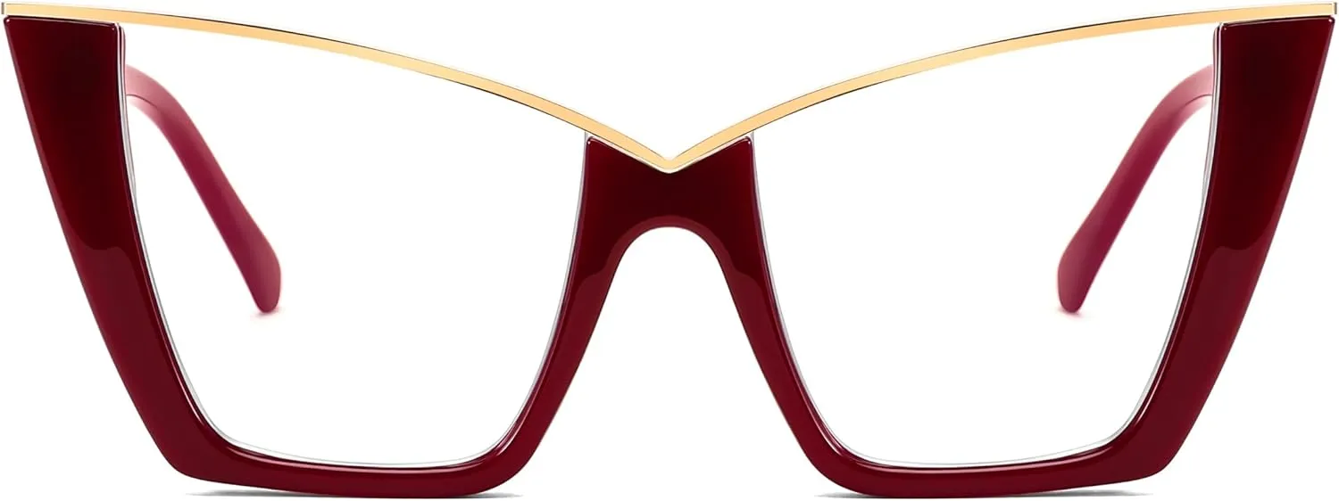 Eyewear Frame B0240 FEISEDY Fashion Cat Eye Euphrates cellular fever irresistible befit Blue Light Blocking Glasses for Women Fake Retro Eyeglasses Oversized Stylish 