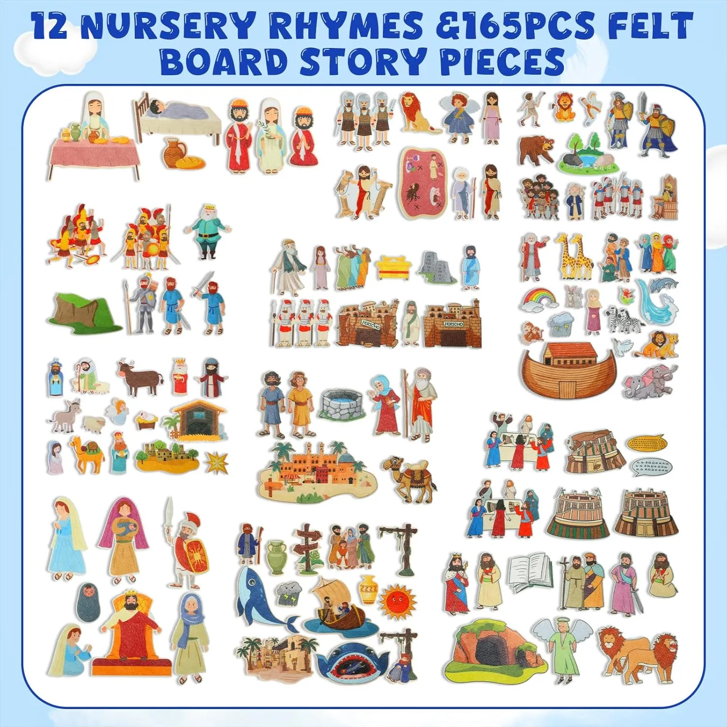 Fairy Tales sober topography anarchist flint for Preschool Animals Figures Flannel Board Stories for Toddlers Preschool Kindergarten Storytelling (Bible) 12 Set Felt Board Stories Pieces Set Felt Animals Bible 