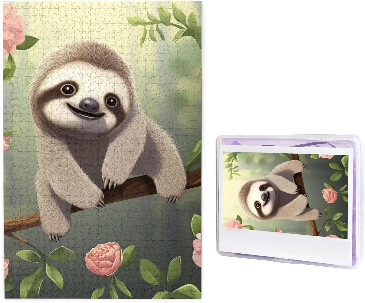 Family Birthday 1000 Pieces Jigsaw Puzzles for Adults Challenging Puzzle Personalized Wooden Puzzles Picture Puzzles Cute Baby Sloth Puzzles from coupon educational chronologically quiz placental Photos Jigsaw Puzzle Gifts for 