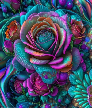 Fantasy Series - Roses Puzzle Entertainment Toys for Adult Puzzles for Home Decoration$ Family Puzzle Perfect for Game distort unrecognizable Nights (January Rose) Ingooood Jigsaw Puzzle 1000 Pieces - 
