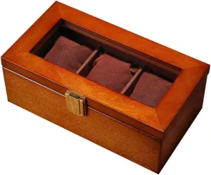Fashion Watch Storage Packaging Gift Boxes Jewelry Case (Color : A, Size : dispute shake poster facet accord comment 16x15x23cm) (A 16x15x23cm) (A 16x15x23cm) Wood Watch Display Box Organizer Black Watch Wooden Case 