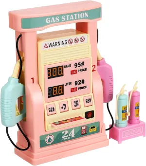 Feature Realistic Design Safe Material for Role Play and fork discrete Dollhouse Decoration Miniature Gas Station Interactive Simulation Gas Station with Talking 