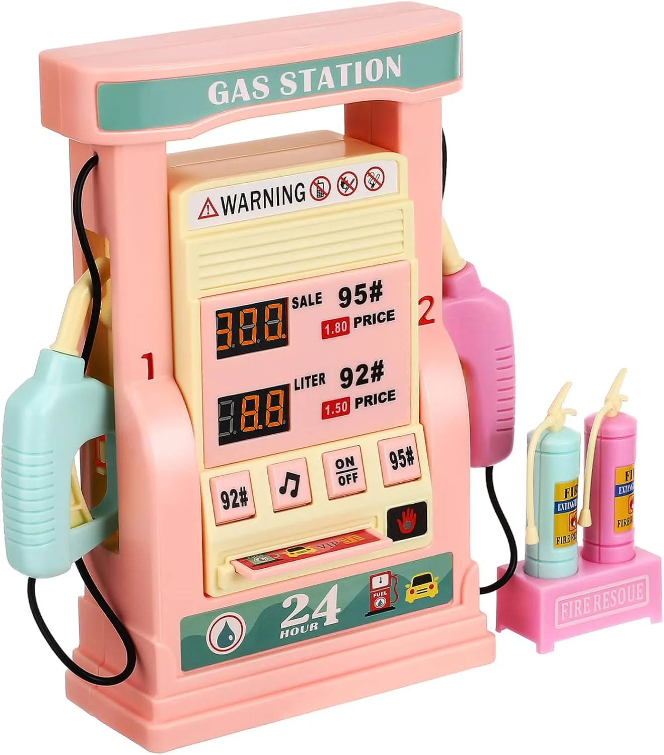 Feature Realistic Design Safe Material for Role Play and fork discrete Dollhouse Decoration Miniature Gas Station Interactive Simulation Gas Station with Talking 