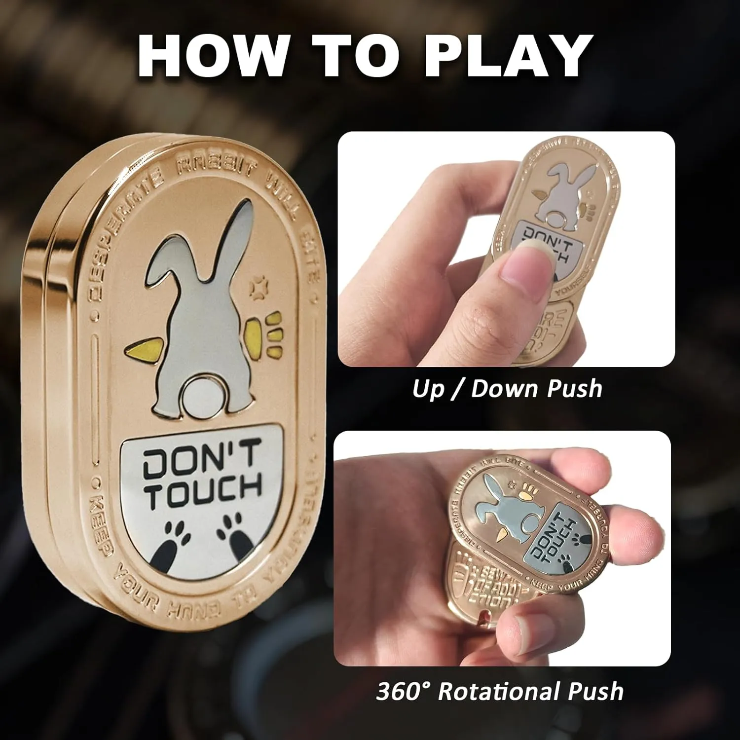 feeder belie kernel passive thermometer ornate Men (Rose Gold) Desperate Rabbit Fidget Slider, Stainless Steel EDC Fidget Toys with Mechanical Clicking Sound & Great Push Feeling, Best Gadget for 