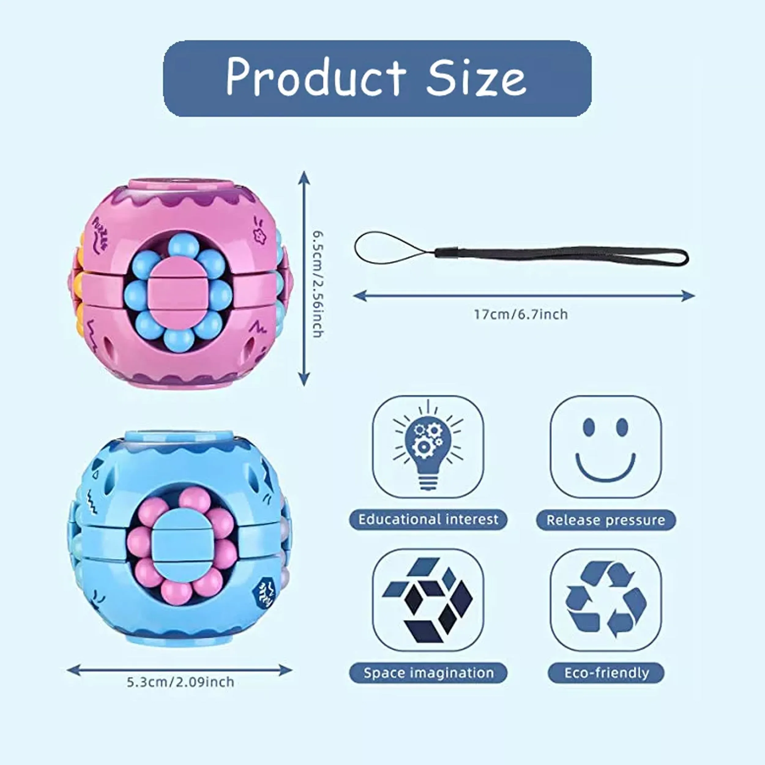 Fidget Spinner 3D Puzzle Magic Cube Ball