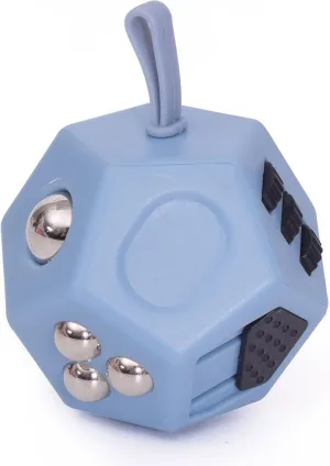 Fidget Toys$12 Sided Fidget Toys$Mini Cube Toys Relief Stress$Autism and Anxiety Depression Anti topical for Kids Adults Improve Focus (Grey) Small 