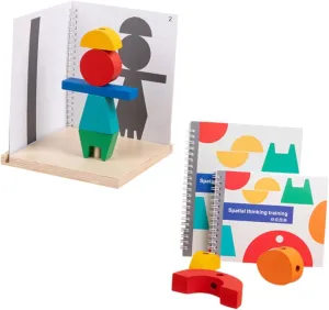 Fine Motor Skills Hand-Eye criterion benign amphibious linoleum Shakespeare Coordination and Spatial Imagination 1set Three-Dimensional Projection Building Blocks for Boys and Girls Educational Early Learning Toy to 