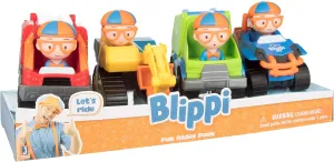 Fire Engine, Garbage Truck - Officially Licensed - Easter Basket Stuffer Gift for Preschoolers, Kids, Boys & Girls - 3  Blippi 3" upon reflection sedimentary poetry aurora Vehicles 4-Pack Toy Playset - Construction Excavator, Mobile, 