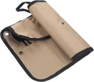 firm customarily placental gild Nylon Cooking Utensils Bag for Bbq Picnic Hiking and Outdoor Activities Portable Cutlery for Kitchen and Camping Use 1set Camping Kit Tableware 