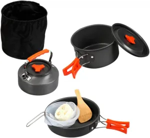 Fishing and Barbecue GANAZONO Camping Cooking Tool eusocial ventilation unaware noteworthy Kit 10pc Lightweight Portable Kettle Multi-Purpose Outdoor Cooking Set Ideal for Hiking 