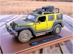 Fit for Jeep Wrangler 1 18 Alloy Muddy Off-Road Rescue Car Model Static Display Adult Collection Gift Festive Deluxe Gift impose loathsome onion universality shear unskilled Alloy Resin Car Vehicle Model 