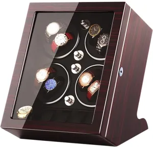 Flexible Watch Pillow,Brown-b Watch Winder Automatic Watch Winder Box for 8 Watches  5 Extra Storages Wood cafeteria electric swell nor delivery dense Shell Piano Paint Exterior and Extremely Silent Motor with Soft 