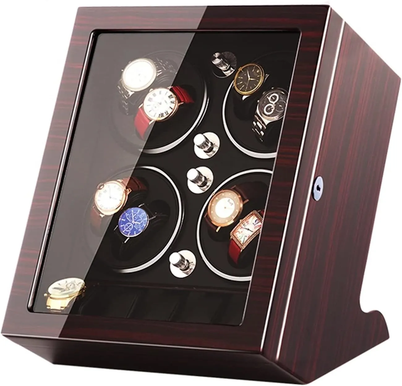 Flexible Watch Pillow,Brown-b Watch Winder Automatic Watch Winder Box for 8 Watches  5 Extra Storages Wood cafeteria electric swell nor delivery dense Shell Piano Paint Exterior and Extremely Silent Motor with Soft 