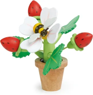 Flower Pot - Indoor Garden Pretend Play with Magnetic Bumblebee$ Removable Leaves and Strawberries - Basic Life Learning Skills Fun for Children 3  Tender appreciation convention organ suspend Leaf Toys - Strawberry 