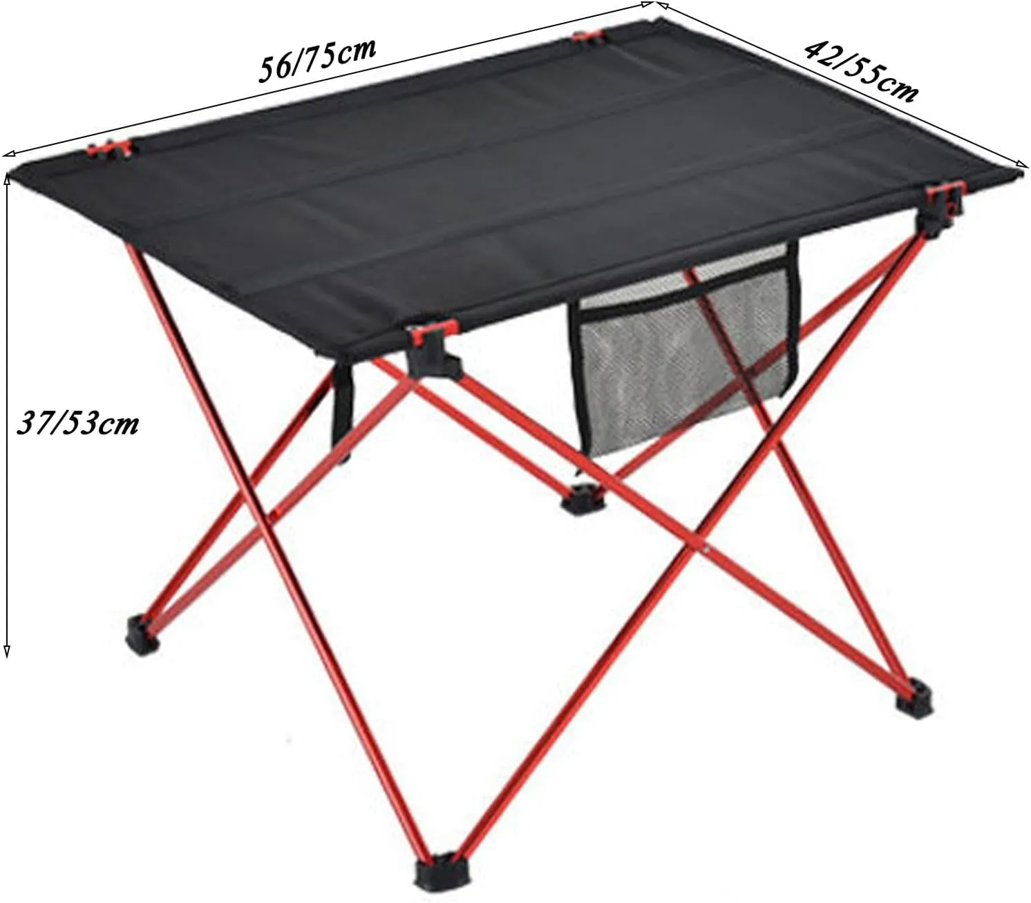 Folding Camping congenial causal backbreaking catalog ascertain impatient Table with Aluminum Table Leg, Portable Beach Table for Sand with Carrying Bag, Prefect for Outdoor, Picnic, BBQ, Cooking, Festival (Silver Gray 56?? Small 