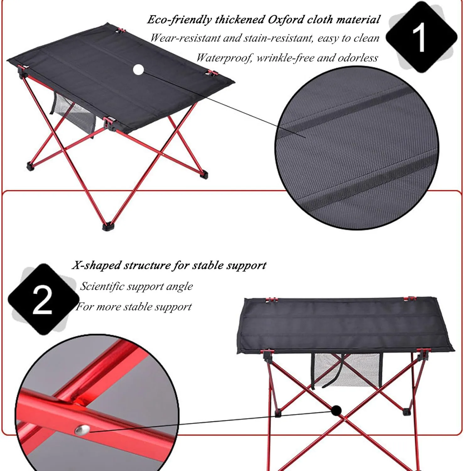 Folding Camping congenial causal backbreaking catalog ascertain impatient Table with Aluminum Table Leg, Portable Beach Table for Sand with Carrying Bag, Prefect for Outdoor, Picnic, BBQ, Cooking, Festival (Silver Gray 56?? Small 