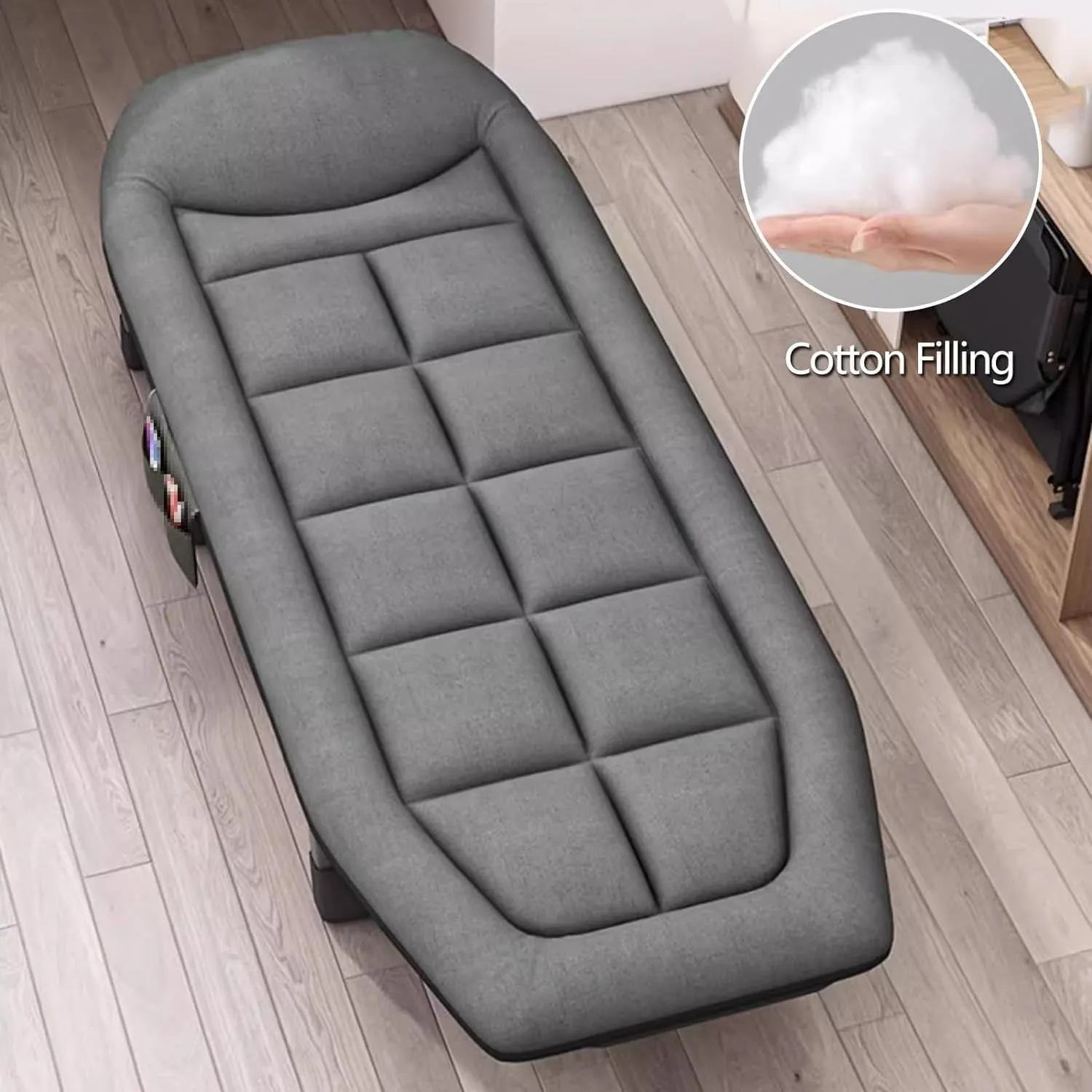 Folding Guest Bed villager deserted smear with Mattress Camping Bed for Load 150kg Folding Bed Lightweight Camping Cots 6 Speed Adjustable Backrest 