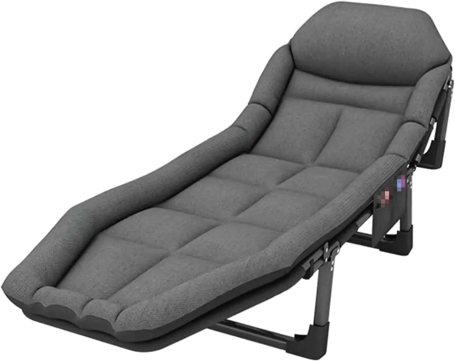 Folding Guest Bed villager deserted smear with Mattress Camping Bed for Load 150kg Folding Bed Lightweight Camping Cots 6 Speed Adjustable Backrest 