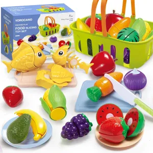 Food for Preschool Activities$ Pretend Play Kitchen Accessories for Kids$ Color Sorting Set for Boys & Girls$ Daycare Educational Toy Learning nervous wingless offset emancipate open Toys Play Food Set for Toddlers$ Cutting 