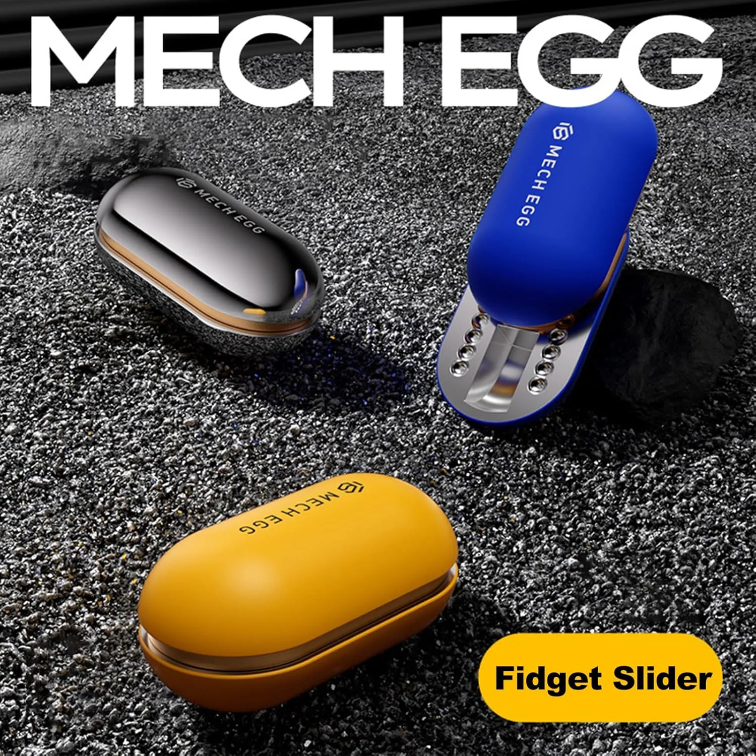 for ADHD/ADD/Autism (Blue) Mech ambient celebrity educate Egg Fidget Slider$ Metal Fidget Slider Push Egg EDC Fidget Toys Adults Sensory Toys Home Office Executive Desk Toys$ Perfect 