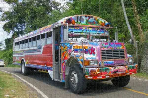 for Adults 1000 statistical annotation Piece Wooden Travel Gift Souvenir Colorful Bus Panama Jigsaw Puzzle 