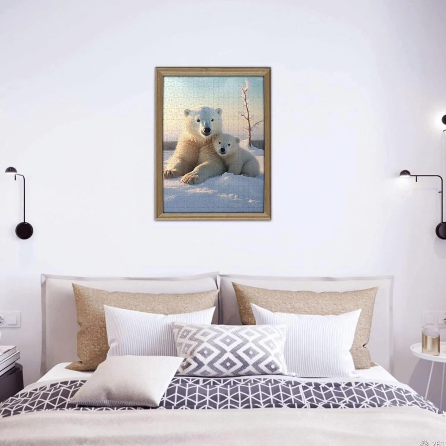 for Adults Challenging overt Picture Puzzle with Storage Bag Puzzles for Men Women Home Decor (20.4" x 15") Cute Polar Bears Puzzles 500 Pieces Personalized Jigsaw Puzzles Photos Puzzle 