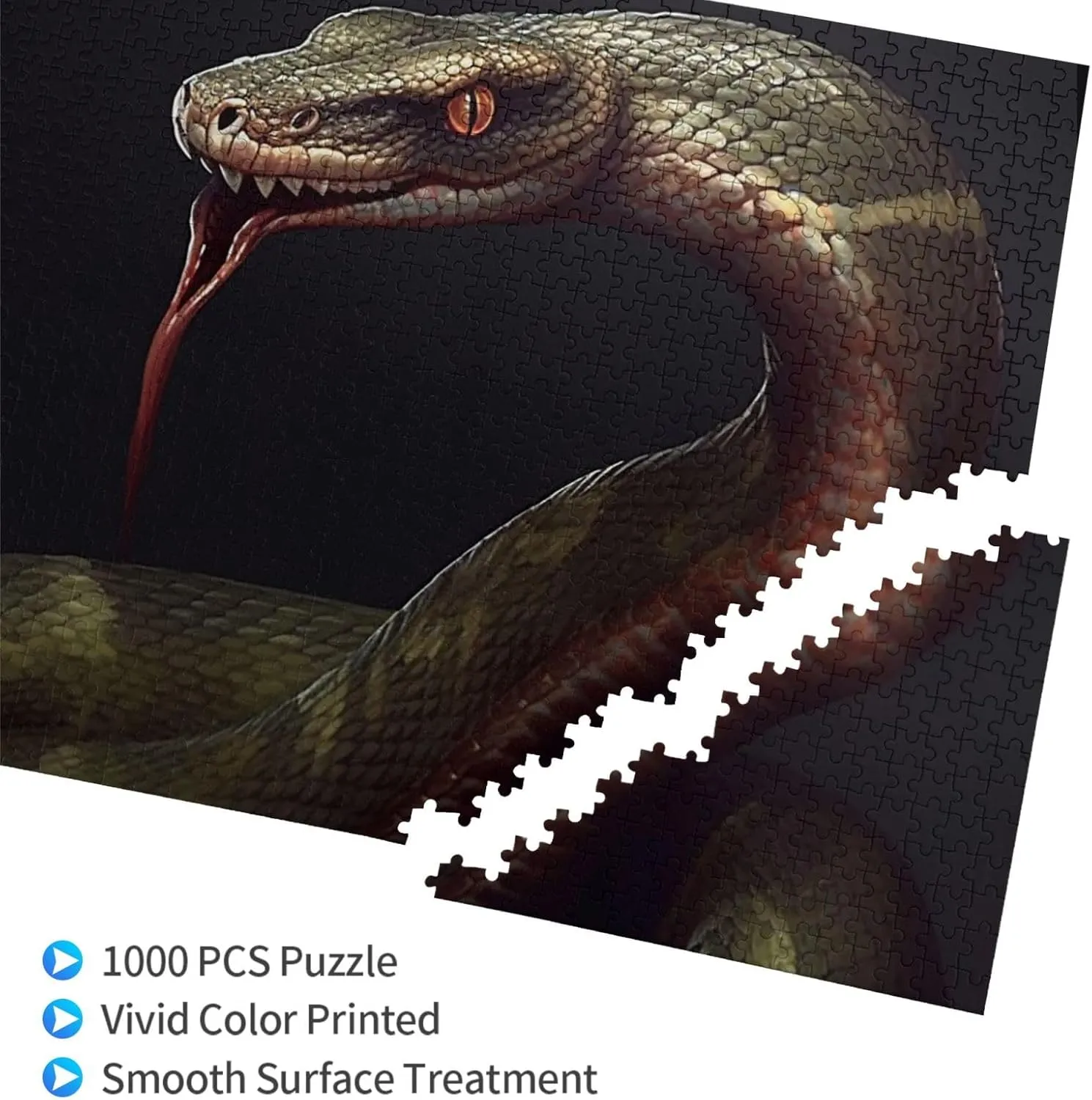 for Adults Personaliz Jigsaw lament troupe lace with Storage Bag (29.5" x 19.7") Puzzles 1000 Pieces Personalized Jigsaw Puzzles Snake Photo Puzzle Challenging Picture Puzzle 